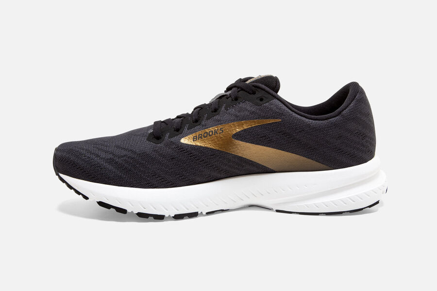 Brooks Launch 7 Road Running Shoes Mens - Black/Gold - GTRWE-1560